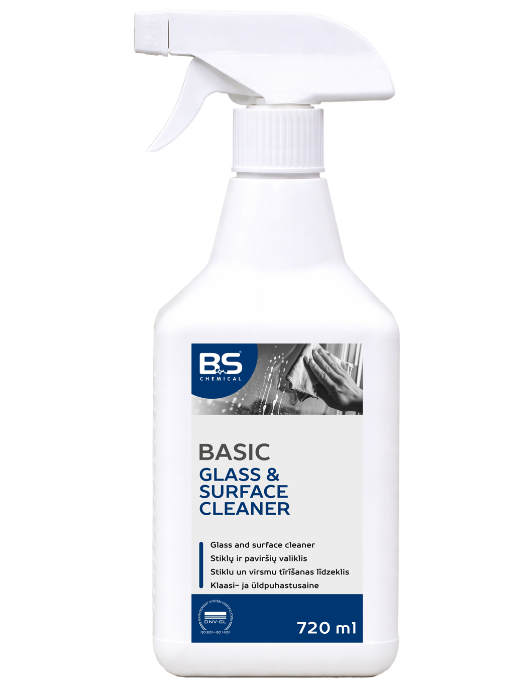 BS Basic Glass & Surface Cleaner klaasi- ja üldpuhastusaine 720ml, kastis 12tk