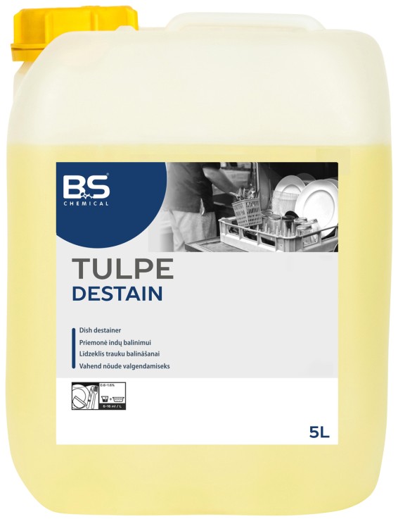 BS Tulpe Destain 5L, puhastus- ja leotusaine sööginõudele