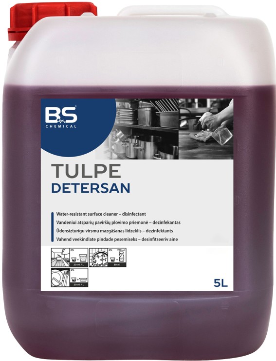 BS Tulpe Detersan desinfitseeriv puhastusaine toiduainete tootmises 5L