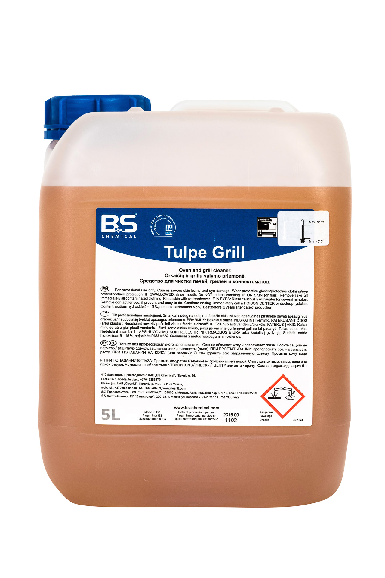 BS Tulpe Grill ahjude ja grillide puhastusaine 5L