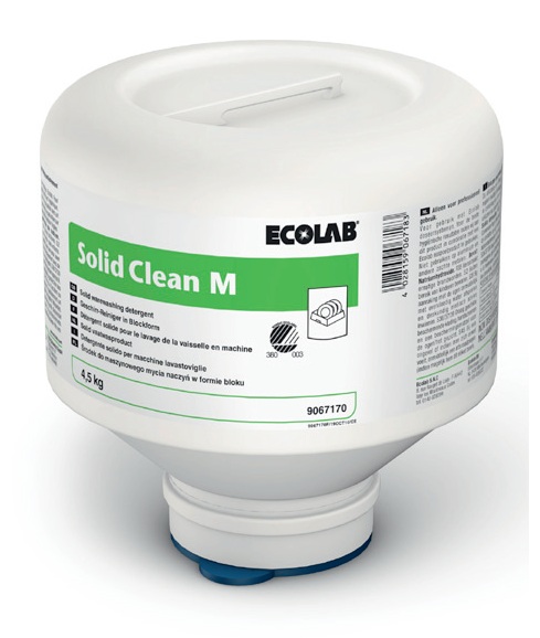 .Ecolab Solid Clean M 4,5kg, nõudepesupasta, kastis 4 tk