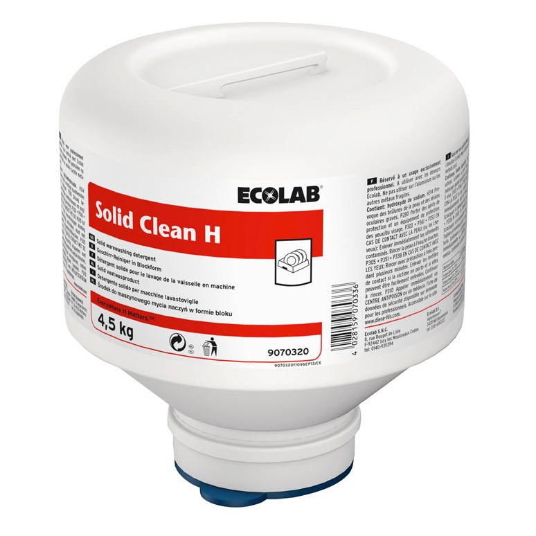 Ecolab Solid Clean H 4,5kg, nõudepesupasta, kastis 4 tk
