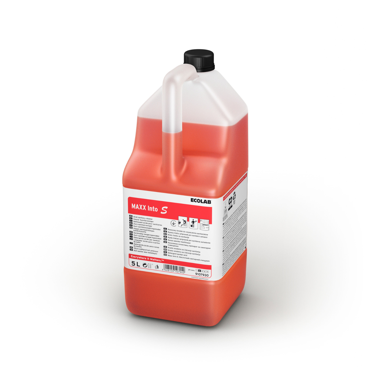 Ecolab MAXX INTO S happeline sanitaarruumide puhastusaine 5L, kastis 2tk