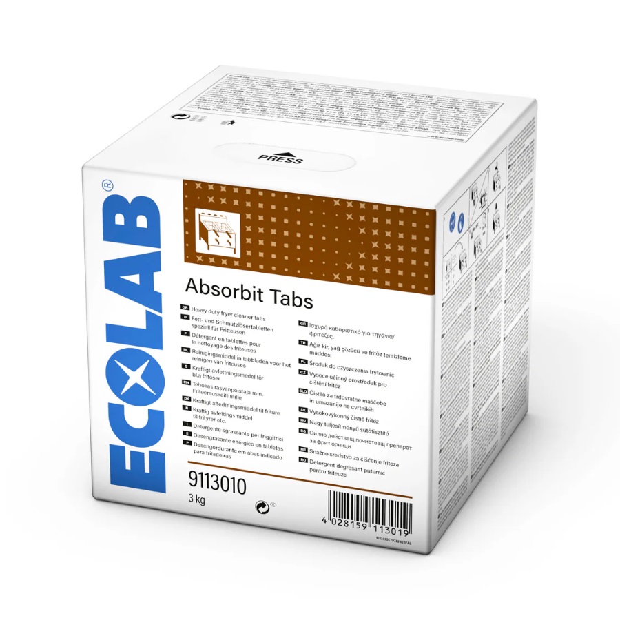 Ecolab Absorbit Tabs fritüüripuhastusvahend, 3kg