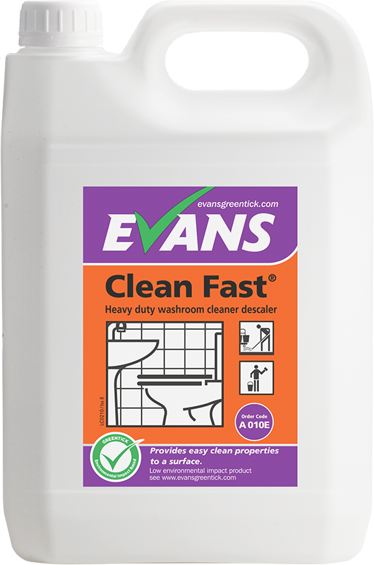 Evans Clean Fast happeline sanitaarruumide puhastusaine 5L, kastis 2tk