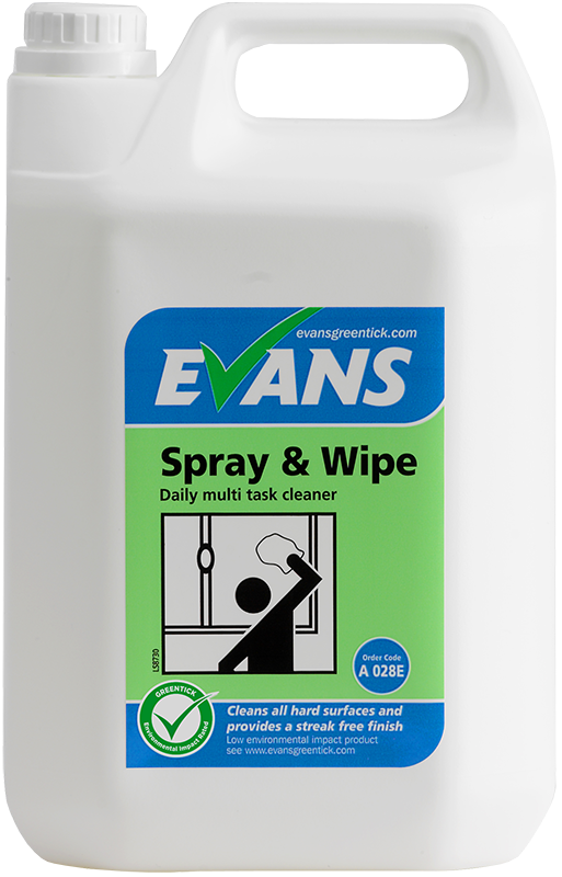 Evans Spray&Wipe üldpuhastusaine 5L, kastis 2tk