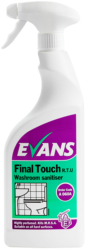 Evans Final Touch RTU sanitaarruumide puhastusaine 750ml pihustiga, kastis 6tk