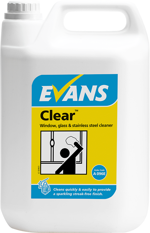 Evans Clear™ klaas- ja roostevabapindade puhastusaine 5L, kastis 2tk