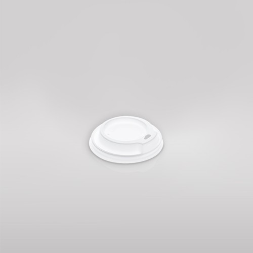 Kohvitopsi kaas, 90mm, 300ml topsile, valge, 100tk pakis.