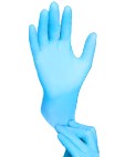 Ühekordsed nitriilkindad Diamante M, sinised, puudrita, Kat.III, karbis 100tk