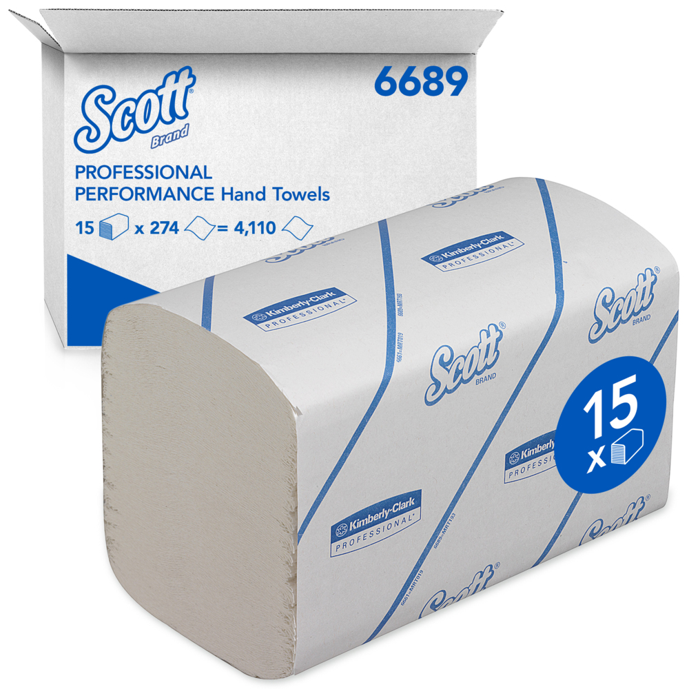 KC Scott® Airflex V-Fold lehtkätepaber, 1x valge, pakis: 304lehte, kastis: 15pakki