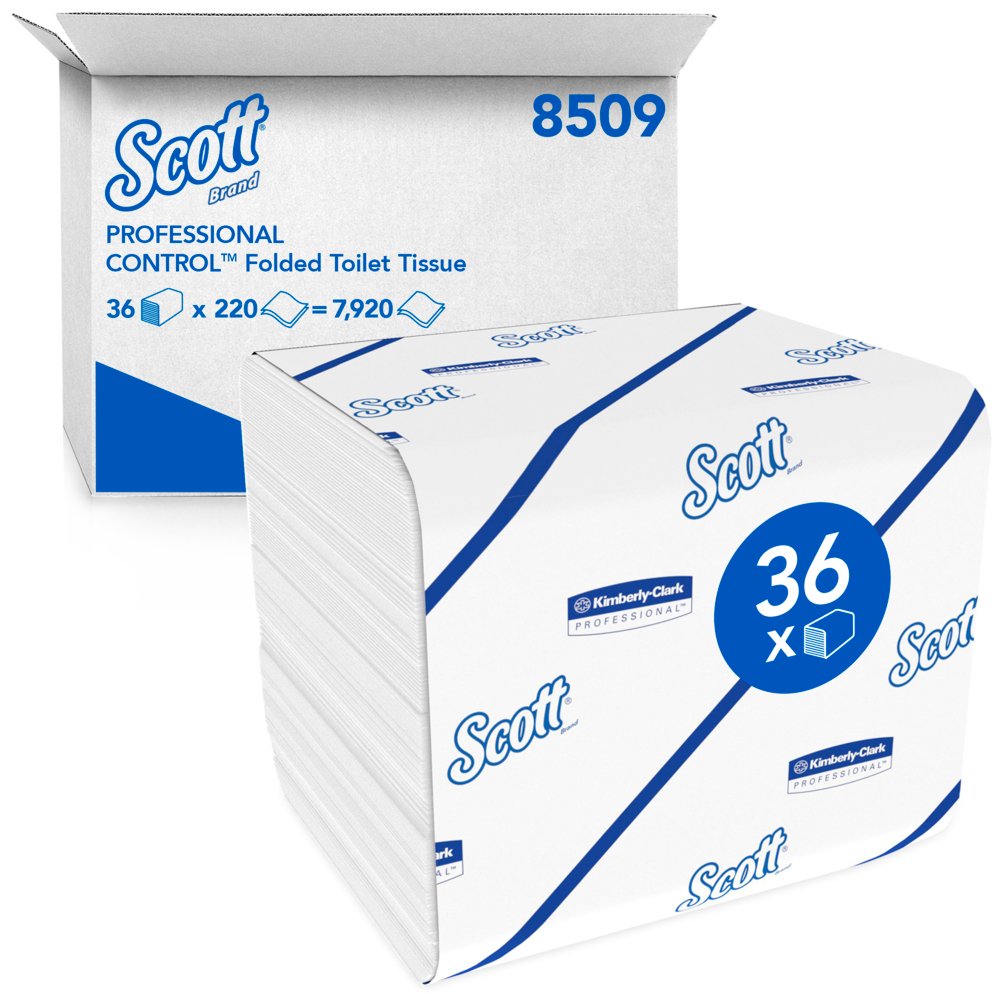 KC Scott® Bulkpack tualettpaber 220lehte, 2x valge, kastis 36pakki