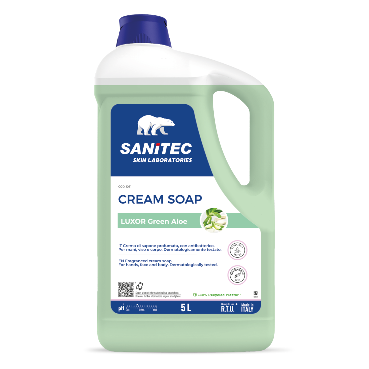 Sanitec Luxor Green Aloe vedelseep/dušigeel 5L, kastis 2tk