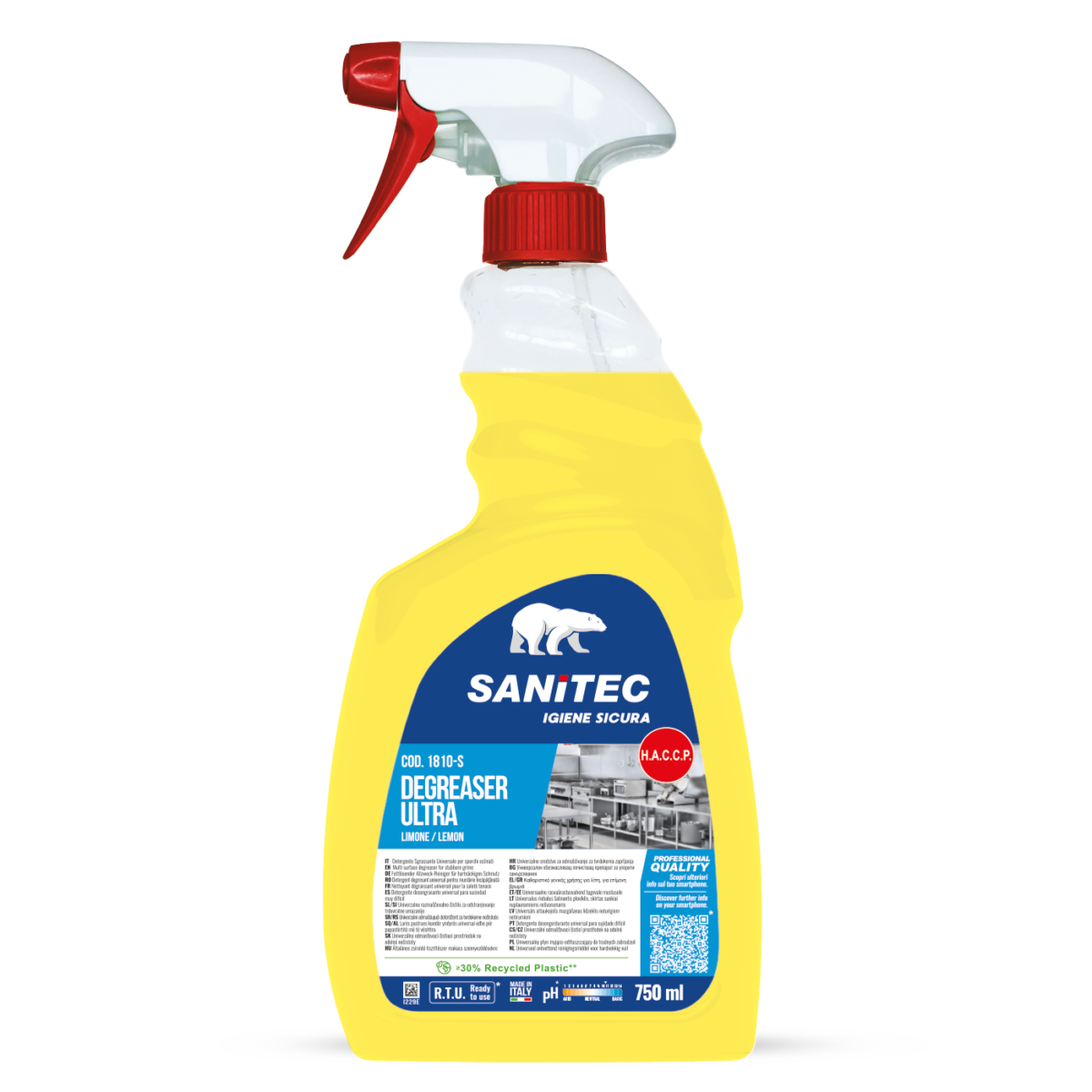 Sanitec Ultra Lemon rasvaeemaldusaine 750ml, kastis 6tk