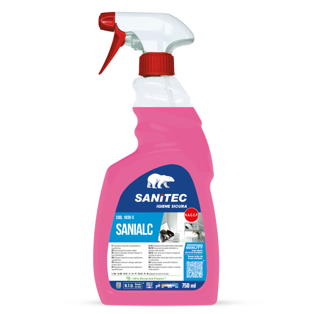 Sanitec Sanialc üldpuhastusaine 750ml, kastis 12