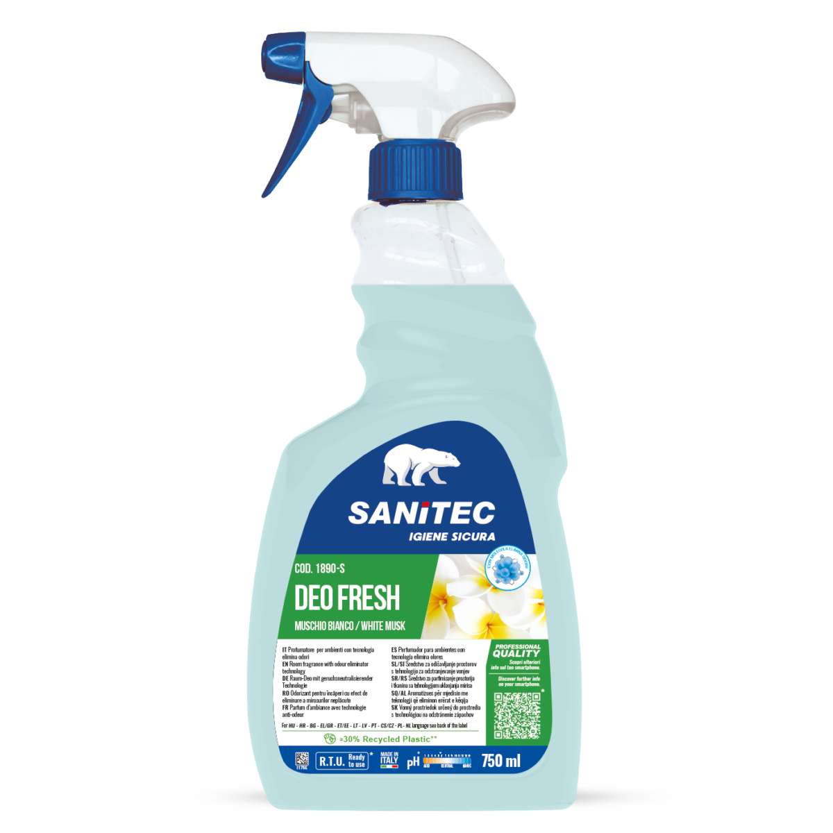 Sanitec Deo Fresh Muschio lõhnaeemaldusaine 750ml, kastis 6k