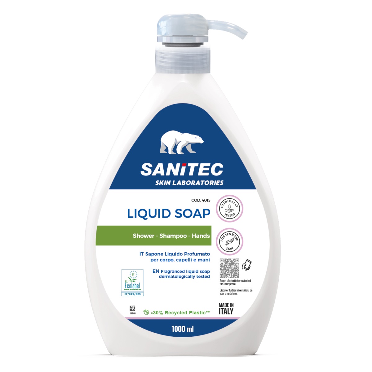 Sanitec Skin Lab Green Power vedelseep 1000ml, kastis 6tk