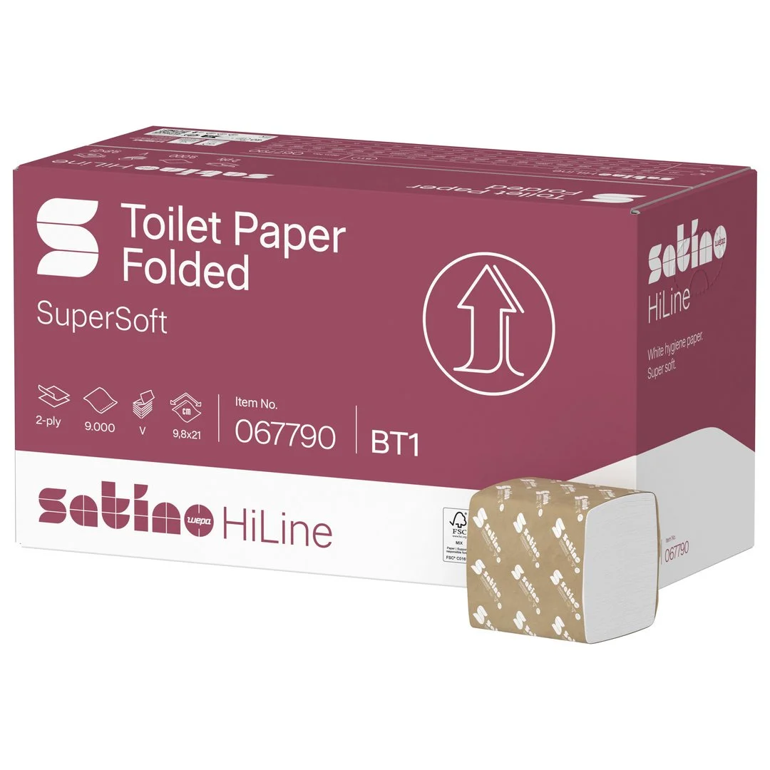 Satino HiLine BulkPack tualettpaber 300lehte, 2x valge, kastis 30pakki