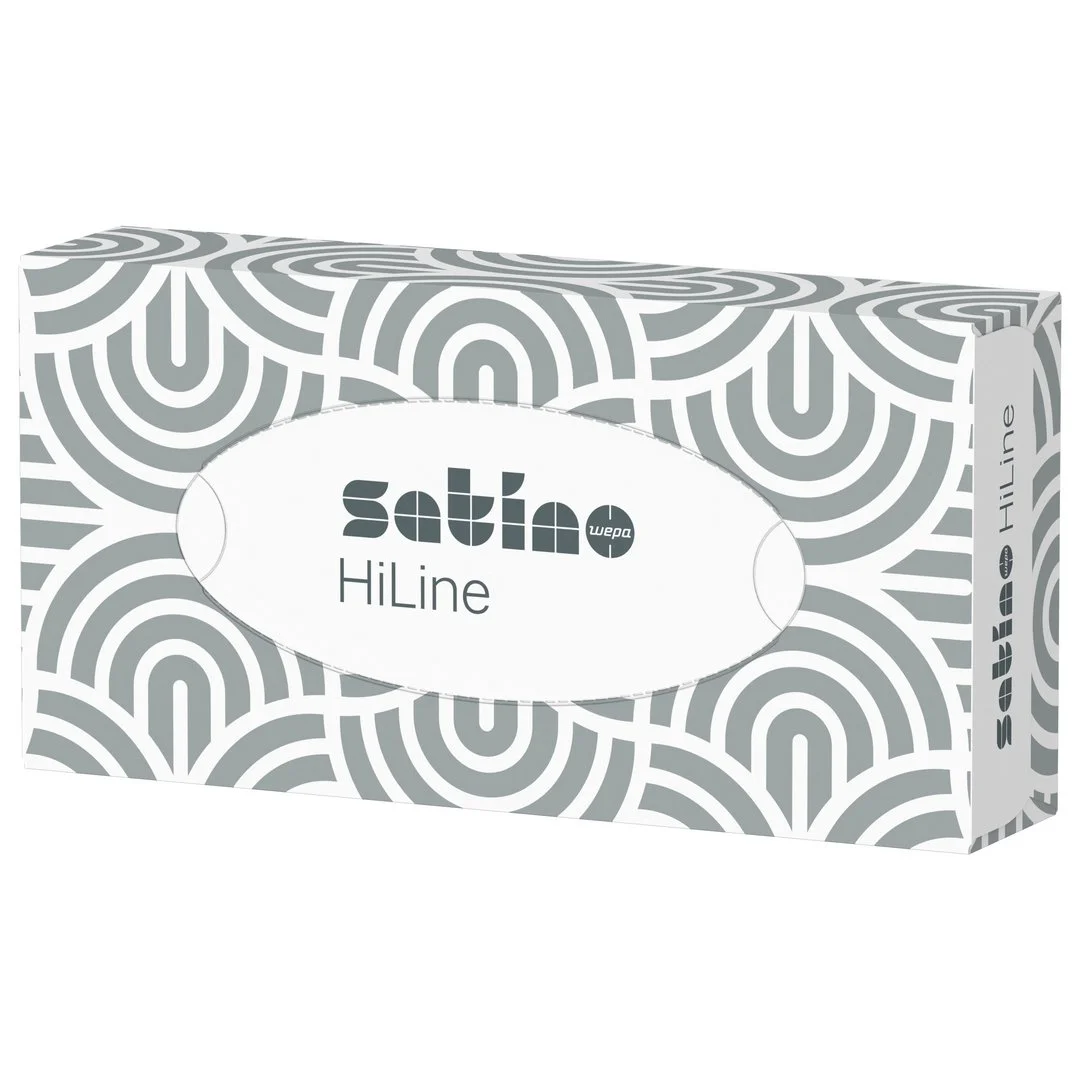 Satino HiLine kosmeetilised salvrätikud, 2x valge, pakis 100lehte, kastis 40pakki